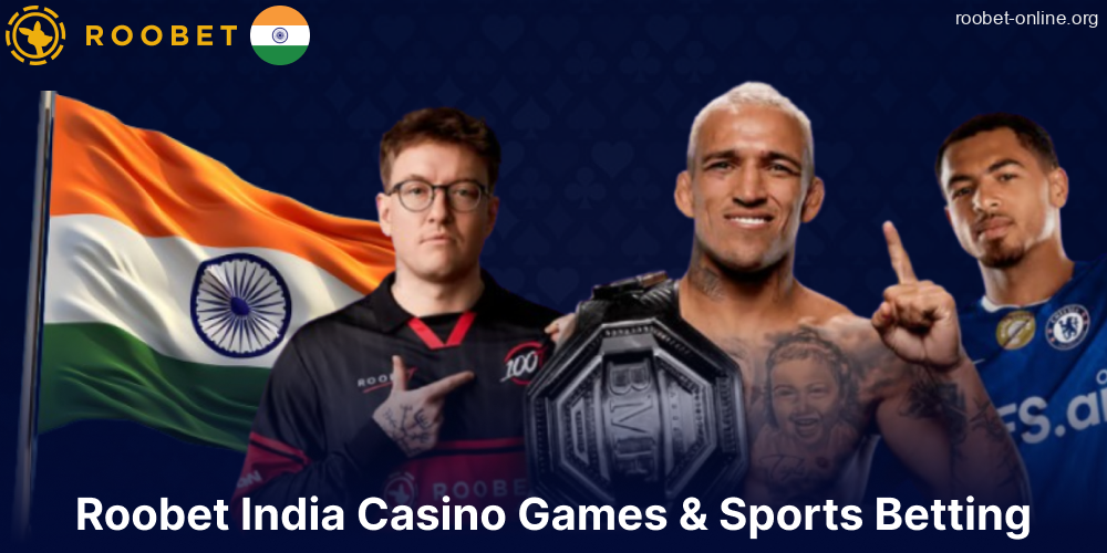 Roobet casino and betting website available for players from India